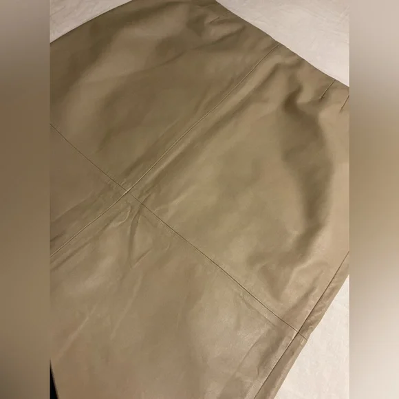 MARINA RINALDI LEATHER SKIRT - Picture 3 of 16